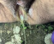 my nasty creamy pissy cunt-crater making a mess near an abandoned gas station! just one part of a full ten minutes of disgustingly creamy public cunt-fucking! will post it to pornhub tomorrow probably!! from making a cunt