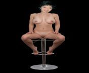 Nude Asian Girl Sitting on Barstool Transparent Background PNG Clipart Photo free download from swalina photo sexy download