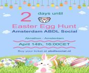 Just 2 more days untill the Amsterdam ABDL Social Easter Egg Hunt! We have 17 tickets left to sell. If we sell out, we will not be able to sell cash tickets at the door either. If you want to come, order your ticket quickly! from uut sell