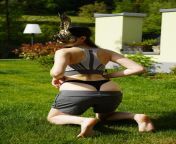 (f) Lets perform a yoga fuck on the grass from yoga fuck