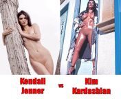 Kendall Jenner v Kim Kardashian nude battle from kim eve nude fake