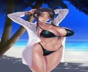 This is just great art, the see through of the shirt, the great swimsuit, the great drawing in general. No theme to this I just like it :) from small shirt mp4