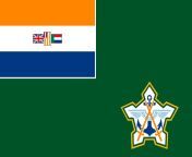 Flagswithin a flagwithin a flag. Flag of the former South African Defence Force (the no-no South Africa). from south african festival 2018