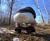Exploring the woods and the. Well deserved self-diaper punishment! from teen diaper punishment