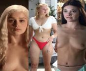 APM - Game of Thrones Edition - Emilia Clarke, Sophie Turner and Natalie Dormer. Who gets the final cumshot? from sophie tuner game of thrones sex
