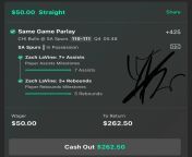 ZACH Lavine you sexy fucking beast you. Rode his hot steak and he came through for the squad. Easy flip. Were going for the gusto tomorrow both NFL games should be good with a few NBA slates. Small bets matter as well. Might cash out on this lakers gamefrom gay zach murphy