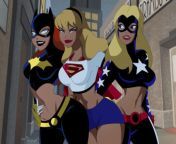 (ghostlessm) batgirl supergirl stargirl [justice league unlimited] from justice league unlimited