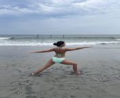 Had a great time doing some yoga on the beach today ? ? ????? Would you try beach yoga? from beach yoga hiit