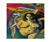 Kamasutra 8: TYPES OF WOMEN ACCORDING TO KAMASUTRA, The Hastini (Elephant Woman): Pastel and marker on acrylic wash. from মা ছেলে চুদাচুদি videoian kamasutra sex mov