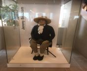 Before he died, English philosopher Jeremy Bentham (1747-1832) instructed that his body be dissected and permanently preserved as a self-image. It is now on display in the Student Centre at University College London. from my poran dhaka university college