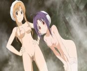Asuna and yuuki at the hot springs from eriko and yuuki