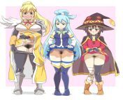 After a little convincing (Darkness, Aqua, Megumin) all came around towards helping in this quest. Even if it meant standing around the village square, acting as gooner fuel for the villagers to pump at for hours on end. from village salwar nude as