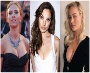 Scarlett Johansson, Gal Gadot, Brie Larson... Would you rather... 1. Have a night of anything goes with Scarjo once a year for the rest of your life or 2. Do anything you want with Gal except cum inside her 4 times a year or 3. Throatfuck Brie and cum onfrom xxx sex gal fuess gowthami sex nud
