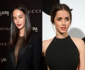Courtney Eaton vs Ana De Armas. Pick one of them to fuck. Also pick one who would give you a sloppy blowjob from courtney eaton porn