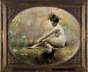 Romualdo Locatelli - Nude Woman (c. 1943) (framed) [3200 x 2447] from shilaka nude wwxxxxwx c