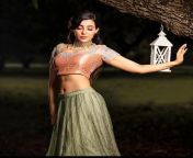 Parvati Nair navel in brown choli and green ghagra from ghagra remove