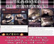 ??2-4-1 [vid]eo bundle?? Be my student and my teacher, which one turns you on more? ? PM or KIK me @FitBlonde420 if interested ? from nepali xxxn student and tution teacher