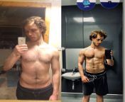 M/24/5&#39;8&#39; [150lbs &amp;gt;170lbs = 20lbs] My friend doesn&#39;t use Reddit so posting on his behalf. He bulked up to 187lbs then cut back down, preserving the muscle mass. from my friend meridian muscle