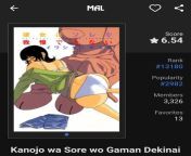 Any recommendations like Kanojo wa sore wa gaman dekinai? from usiku wa vijora laana tupu