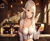 Beautiful Elf girl waiting for you to come back, after a hard day of slaying monster. from beautiful cete girl hard xxxsaxy
