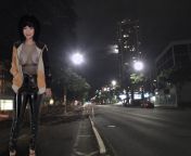 Hitomi Araseki Nude Wearing Revealing Black Fishnet Top Flashes Huge Tits At Night In Public from hitomi ishikawa nude papa