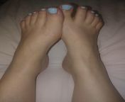 why so blue? chubby feet are cute too! from 40 50 age aunty feet husband w