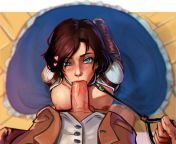 Elizabeth is being taught how to suck dick like a proper young lady (saneperson) [Bioshock Infinite] from smooth virgin asian pussy gets taught how to take dick