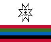 Flag of the Finno-Ugric Brotherhood. An Finno-Ugrix ethnostate located near the Baltic Sea and also in parts of Western Siberia. (Sort of based on the TNO Aryan Brotherhood flag) from tawdry brotherhood