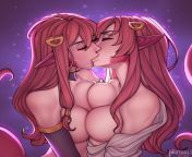Miia&#39;s Mother And Miia Deep Kiss (Starli ) [Monster Musume ] from ms smith and her iron abs virusotaku monster musume rule34