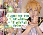 Oh no, the milk is slipping past my lips again!!! Well, in the end I ended up covered in this... I&#39;ll have to wash the suit. I drink milk and eat banana while cosplaying as Kagamine Len!! from len mama vlog