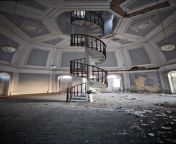 A staircase in a abandoned palace [oc] .....I want to fuck on that staircase from aunty staircase