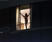 Hubby went a took a pic of me flashing from the hotel room at night. I&#39;m sure we had a few people see me. from xxx desi52 indians ass ridding hotel room at boss