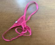 Full day of wear. Size medium hot pink g string. &#36;30 plus shipping. Add ons available. Comes with 1 pic wearing the g string. from thong g string bikini haul