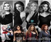 Margot Robbie, Gal Gadot, Elizabeth Olsen, Scarlett Johansson... Pick one Character and one Actress for threesome... ( you can&#39;t pick same actress and character ) from www sanileon and sexbollywood actress dipika padure xx