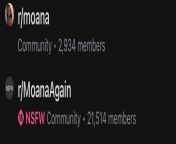 Moanas porn sub has nearly 7x more members than this one from iam moana