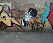 A very distinguished Mickey Mouse graffiti I spotted in City part (Vrosliget), Budapest from prova i