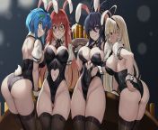 Bunny Xenovia, Rias, Akeno &amp; Asia [High School DxD] from hirdori akeno