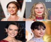 Sloppy BJ from Emilia Clarke and Katee Sackhoff or Anal with Daisy Ridley and Felicity Jones? from and felicity
