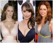 Actresses who never got their tits out on screen: Jennifer Love Hewitt, Milana Vayntrub, Jenna Fischer. (Nipple sucking during a handjob, titfuck, blowjob with tit squeezing) from teabagging reverse titfuck blowjob
