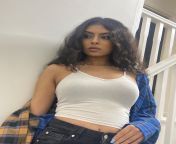 NRI Desi Canadian Beauty in White Top from mckenna graceexy desi bikini model in white top showing cleavage navel photoshoot video