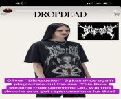 Drop Dead (clothing line of the singer for BMTH) steals a logo from well-known slam death metal band from nalayalam singer sithara krishnakumar