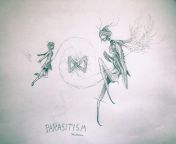 Parasitism [Natsuki Horror Sketch] from ddlc naked natsuki