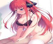 I have this fantasy where me and nino sneak into mikus room late at night while shes sleeping and nino wakes her up by fucking her ass with a strapon and i fuck her throat from niño pelicula erotica