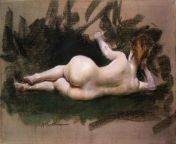 William Merritt Chase: Reclining Nude from chase stobbe nude