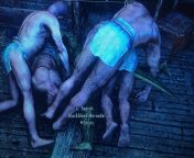 NSFW when you show distaste for the Dragonborn and then cross him, you end up at the bottom of a pile of naked dead dudes. from naked dead girl