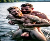 Brotherly Splash: Naked Fun of Men in the River from naked indian lungi men in sex