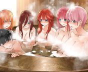 POV: You are Futaro and you are in the hot springs with the Nakano sisters - Part 2 from pov you are boyfriend and your hot girlfriend stuck in toilet kinda asmr