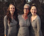 3 generations of tits: Andi Matichak, Jamie Lee Curtis, Judy Greer from curtis yarvin o39neill
