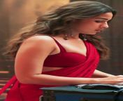 Alia Bhatt.. looking red hot in saree from hot red saree
