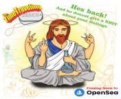 the Time Traveling Jesus is coming soon to OpenSea!! comics, trading cards, animated shorts and more. Follow on twitter and instagram for more updates. Not for the easily offended!!! from telugu 3gp jesus videos song